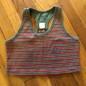 Vintage Striped Crop Top